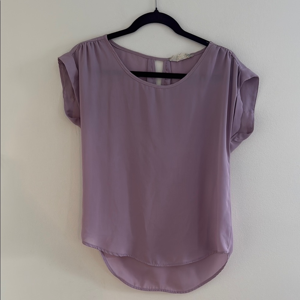Pink Rose Purple Relaxed Blouse